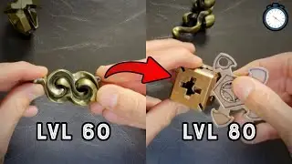 5 Metal Hanayama Puzzles in 5 Minutes
