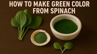 How to make natural green colour from spinach