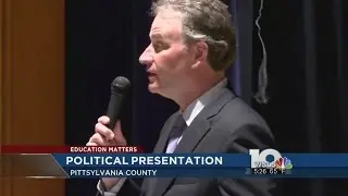 Congressman Robert Hurt visits local students