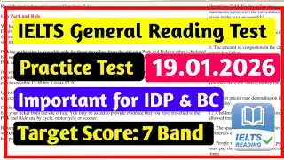 IELTS Reading General Training Practice Test 2026 With Answers | IELTS Reading Test General Training