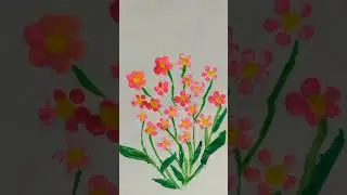 Easy flower painting with cotton bud#creativeart#satisfyimg#vishwas kumar art channel.