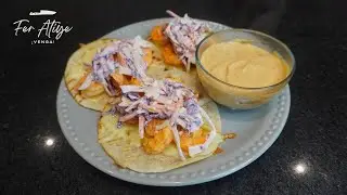 Tacos de Camarón con Ensalada de Repollo y Aderezo de Chipotle - Fer Atiye