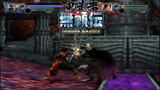Genma destroying protagonists Samanosuke, Kaede, Jubei and Oichi in Onimusha Buraiden (Dark Realm)