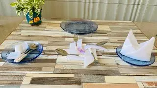 Napkin folding | bishop's hat | a rose | pin wheel । table set up with napkin foldings