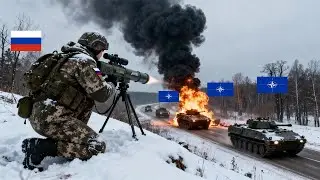 A skilled Russian sniper just blew up a US military vehicle convoy on the Ukrainian border.