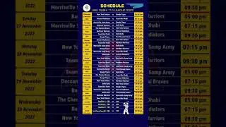 T10 League 2022 Schedule #t10league