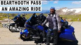 Beartooth Pass 10,000 feet Amazing Motorcycle Ride | Mountain. River And A Snowman
