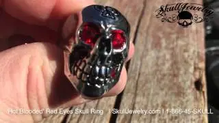 Hot Blooded Red Eyes Skull Ring