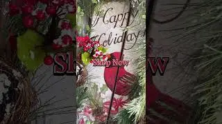 Rustic Cardinal Rectangle Wreath | Handmade Holiday Door D&eacute;cor