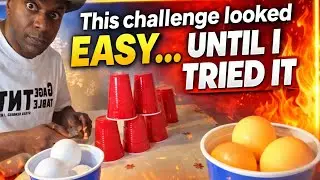 Plastic Cup Game & Wooden Ring Toss Game
