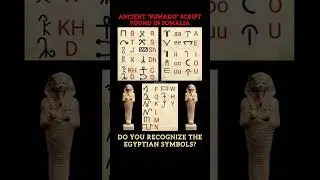 An ancient script in Somalia, SUMADO, includes some Egyptian symbols. #ancient #history #egypt
