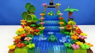Строим из Lego Duplo - Build and Play toys Lego - waterfall in the jungle