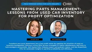 Mastering Parts Management: Lessons from Used Car Inventory for Profit Optimization