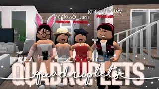 Quadruplets Morning Routine♡ w/ Faeglow | Roblox Bloxburg | Arabellaa