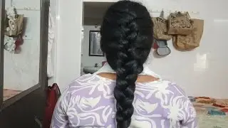Curly hair self French braid hairstyle || self hairstyle || French braid hairstyle