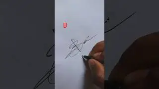 B letter signature style idea #howtosign #shorts