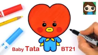 Как нарисовать Тату из BT21 BABY | BTS V Persona
