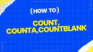 count ,counta ,countblank inexcel in 1 minute