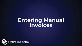 Entering Manual Invoices | Optimum Control