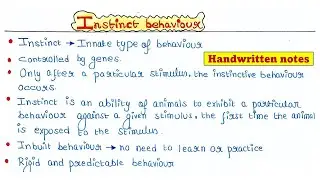 Instinct behaviour | Ethology