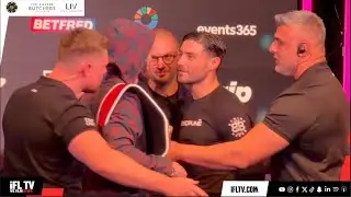 AWKWARD! - JOSH KELLY REFUSES TO BREAK FROM FACE OFF w/ BAKHRAM MURTAZALIEV @ FINAL PRESS CONFERENCE
