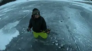 Northern Colorado ice fishing for Grayling 12.23.21 Joe Wright Reservoir.
