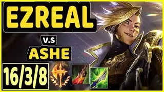 PROFESSOR (EZREAL) vs ASHE - 16/3/8 KDA BOTTOM ADC CHALLENGER GAMEPLAY - BR