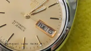 Seiko 5 watch case restoration - restorasi case jam tangan Seiko 5