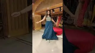 Peacock blue floor length Anarkali dress in Georgette with  all over yoke work adorned with dupatta