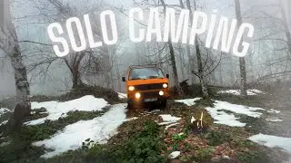 SOLO CAMPING IN THE MISTY FOREST: ADVENTURE IN NATURE'S EMBRAC