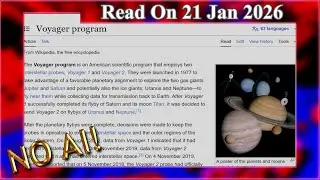 Voyager Program (No AI) - 21 January 2026