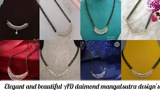 || Elegant and beautiful AD diamond mangalsutra designs||