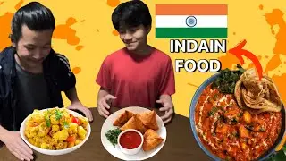 TRYING INDAIN 🇮🇳 FOOD 😋 FOR THE FIRST TIME || RAAIS LUGUN RAI