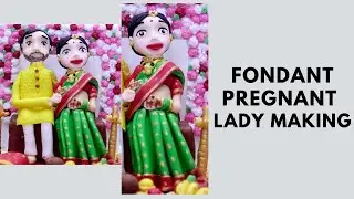 Baby Shower Cake| How to make a Sitting Pregnant Women Cake Topper| Pregnant lady Cake Topper |