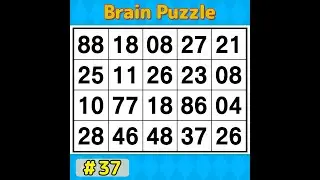【Number Search】 Can You Find Them All? 《Brain training》 #37