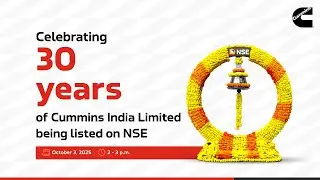 NSE Bell Ringing Ceremony | Cummins India Limited celebrating 30 Years on NSE