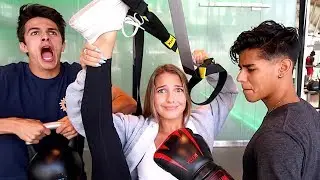 I PUT BRENT AND ANDREW THROUGH MY WORKOUT ROUTINE!!