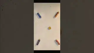 4 batteries can make coins spin and dance? 😁🧐#shots