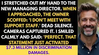 i stretched out my hand to the new managing director. when i approached, the owner scoffed: 'i don't