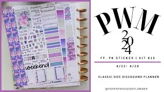 Plan with Me | Classic Size Disc Bound Planner | ft. PK Stickers | Kit 615