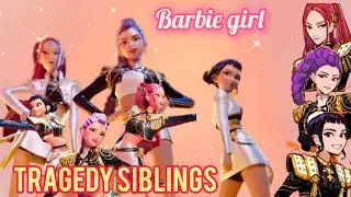 Anime kpop demon hunters zoey x mira X Rumi huntrex golden x Barbie girl song tragedy siblings 