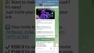 Mr. beast telegram free earning bot. fast earning mr beast join bot