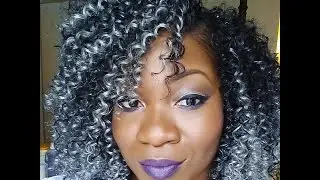 CROCHET BRAIDS WITH FREETRESS WATER WAVE 22 _GREY