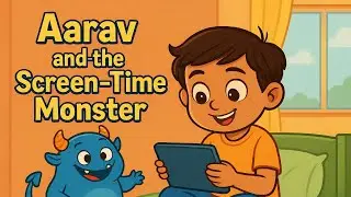 📱 Aarav and the Screen-Time Monster | Fun Kids Story About Screen Time & Good Habits 