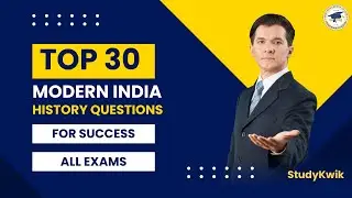 30 GK Questions on Modern History of India | Competitive Exam Preparation | #studykwik | #exam