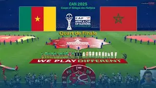CAMEROUN vs MAROC - Coupe d'Afrique des Nations 2025 CAN | Match complet | Simulation PES