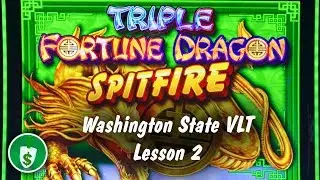 🔶 Игровой автомат Triple Fortune Dragon Spitfire, Вашингтон, штат, VLT, урок 2