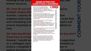 Admin Interview Questions and Answers | Administrative Officer Job Interview Questions and Answers