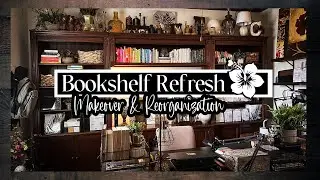 BOOKSHELF ORGANIZATION 📚 | Home Office Cleaning &  Decluttering | Charlani Everyday