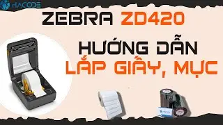 [HACODE] Hướng dẫn sử lắp giấy mực và cài đặt máy Zebra ZD420/ZD420T/ZD420D
